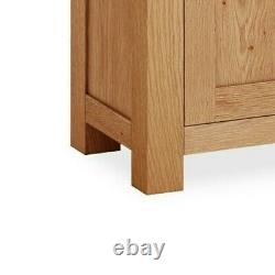 Sydney Modern Chunky Oak Mini Sideboard / Small Cupboard / Solid Oak Cabinet