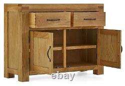 Sydney Modern Chunky Oak Small Sideboard / Small Cupboard / Solid Oak Cabinet