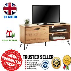 TV Unit Stand Cabinet Storage Table Furniture Wooden Oak Cupboard Shelf Media