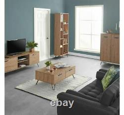 TV Unit Stand Cabinet Storage Table Furniture Wooden Oak Cupboard Shelf Media