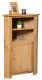Tall Oak Corner Storage Cupboard Low Cabinet With Shelf Solid Wood Unit