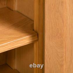 Tall Slim Solid Oak Cupboard Wooden Cabinet Storage Shelves Shelf Hallway Living
