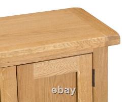 Toledo Oak Large Cupboard / Solid Wood 2 Door Cabinet Sideboard Storage Unit