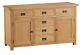 Toledo Oak Large Sideboard / Solid Wood Side Cabinet Cupboard Storage Unit