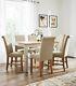 Two Tone Oak Large Extending Dining Table 6 Dining Chairs Kitchen Furniture Set