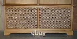 Very Large Library Bookcase Radiator Cover In Oak And Hardwood Rare Example