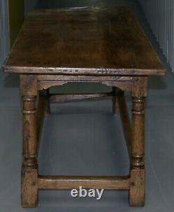 Very Rare Charles I 1630 Oak Refectory Dining Hall Table, Plaish Hall Shropshire