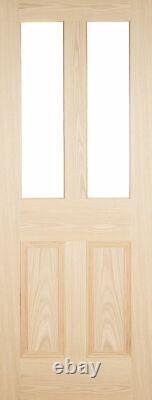 Victorian Oak 2 Light Obscure / Frosted Glass Internal Door (LPD Nostalgia)