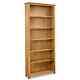 Vidaxl 6-tier Bookcase 80x22.5x180 Cm Solid Oak Wood Living Room Bedroom
