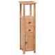 Vidaxl Corner Cabinet 26x26x94 Cm Solid Oak Wood