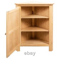 VidaXL Corner Cabinet 59x45x80 cm Solid Oak Wood