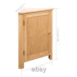 VidaXL Corner Cabinet 59x45x80 cm Solid Oak Wood