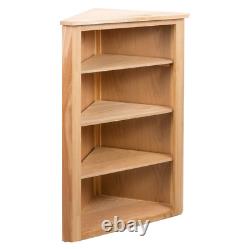 VidaXL Corner Shelf 59x36x100 cm Solid Oak Wood