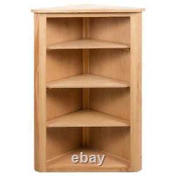 VidaXL Corner Shelf 59x36x100 cm Solid Oak Wood