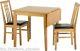 Vienna Drop Leaf Dining Set In Oak With 2 Chairs