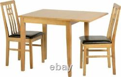 Vienna Drop Leaf Dining Set in Oak with 2 Chairs