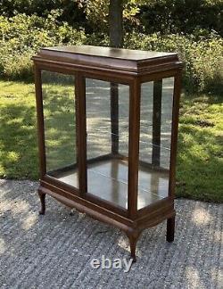 Vintage Solid Wood & Ply Display China Bookcase Drinks Cabinet Cupboard