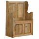 Vintage Style Monks Bench / Hall Bench With Lift Up Storage Seat Oak Finish
