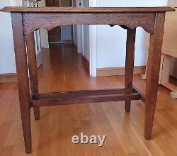 Vintage Tiled Top Solid Oak Table abt 1905 Arts & Crafts. Hall Conservatory etc