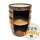 Whiskey Barrel Drinks Cabinet Open Front Handcrafted Solid Barrel Furniture
