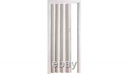 White Oak Effect Bi Folding Door PVC Panel Magnetic Sliding Accordion Concertina