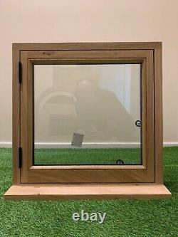 Window Double Glazed Windows Solid Prime Oak 600mm x 600mm Shepherds Hut