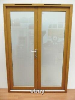 Wooden Timber Oak French Doors Patio External Glazed Smoothfold 1490x2090mm