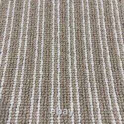 Wool Carpet Striped Loop In Oak 4m 5m widths 50/50 Wool £24.99M/2 RRP£30