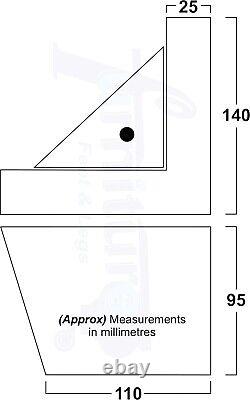 4x Pieds de Remplacement en Chêne Foncé pour Fauteuil Settee en Bois Massif 95mm