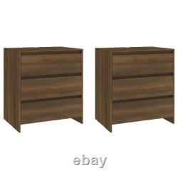 Bahut 3 pièces en bois d'ingénierie Buffet Cabinet latéral Multi Couleurs vidaXL