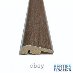 Bande de seuil en stratifié MDF solide couleur chêne Charleston avec 3 profils