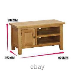 Besp-oak Nb014 Vancouver Petite Cheshire Solid Oak Tv Stand Cabinet