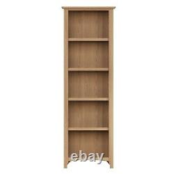 Bibliothèque Étroite En Chêne Clair Danois / Slim Solid Wood Bookshelf Display Unit