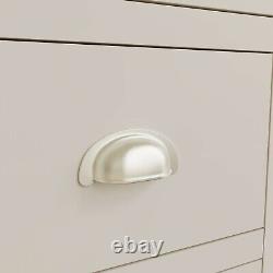 Buffet latéral gris large / Armoire en chêne peint Dovedale / Portes d'armoire tiroir