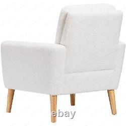 Chaise d'Accent Moderne Fauteuil Tissu Rembourré Canapé Tubulaire Unique Chaise de Salon