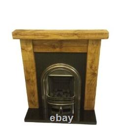 Cheminée Surround Incendie 6x3 Chunky Reclaimed Mantel Solid Pine Beam Rustic