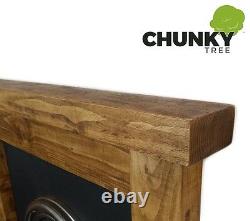 Cheminée Surround Incendie 6x3 Chunky Reclaimed Mantel Solid Pine Beam Rustic New