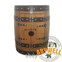 Chêne Barrel Mini Drink Cabinet Fabriqué Et Recyclé À Partir De Scotch Ex-whiskey Barrel