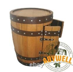 Chêne Barrel Mini Drink Cabinet Fabriqué Et Recyclé À Partir De Scotch Ex-whiskey Barrel