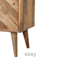 Chevet en bois de manguier massif avec rangement pour chambre scandinave 2 tiroirs Table de nuit Ervin
