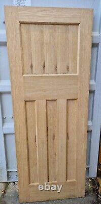 DX 1930's 4 Panel Rustic Oak Fire Door (fd30) Todd Doors 762 X 1981 X 44mm