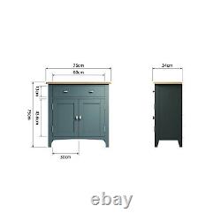 Farrow Gris Peint Mini Buffet / Moderne 2 Portes Armoire / Armoire De Rangement