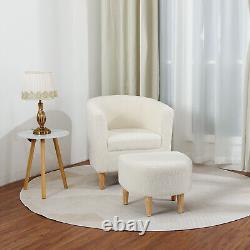 Fauteuil moderne avec accoudoirs, fauteuil rembourré en tissu, canapé tubulaire simple, chaise de salon