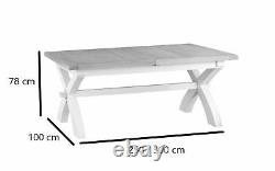 Grey Extra Large Table À Manger S’étend Jusqu’à 3m Sièges Jusqu’à 16 Hartwell Peint