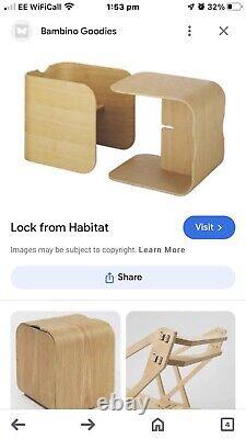 HABITAT cube Lock interconnecté bureau, table et chaise en contreplaqué de chêne pour enfants