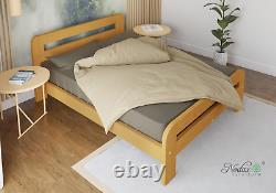 Lit en pin massif NODAX King Size 5ft avec cadre de lit solide et lattes robustes F2 Furniture