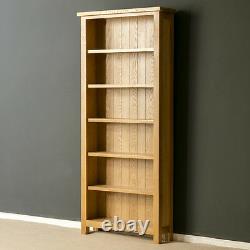 London Oak Tall Bookcase Large Light Solid Wood Bookshelf 6 Large Display Shelves (en Anglais Seulement)