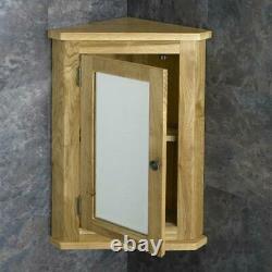Oak Bathroom Cabinet Wall Mounted Corner Et Square Storage Mirror Glass