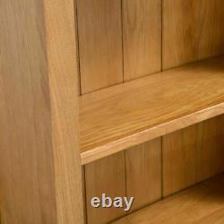 Oak Bookcase DVD Rack Home Book Shelf Cabinet Display Storage Bois Massif En Bois