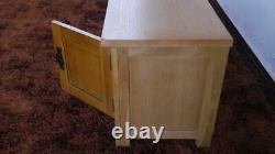 Oak Tv Stand Solid Wood 2 Door Tv Cabinet Table Storage Unit Rustic Oak Cabinet